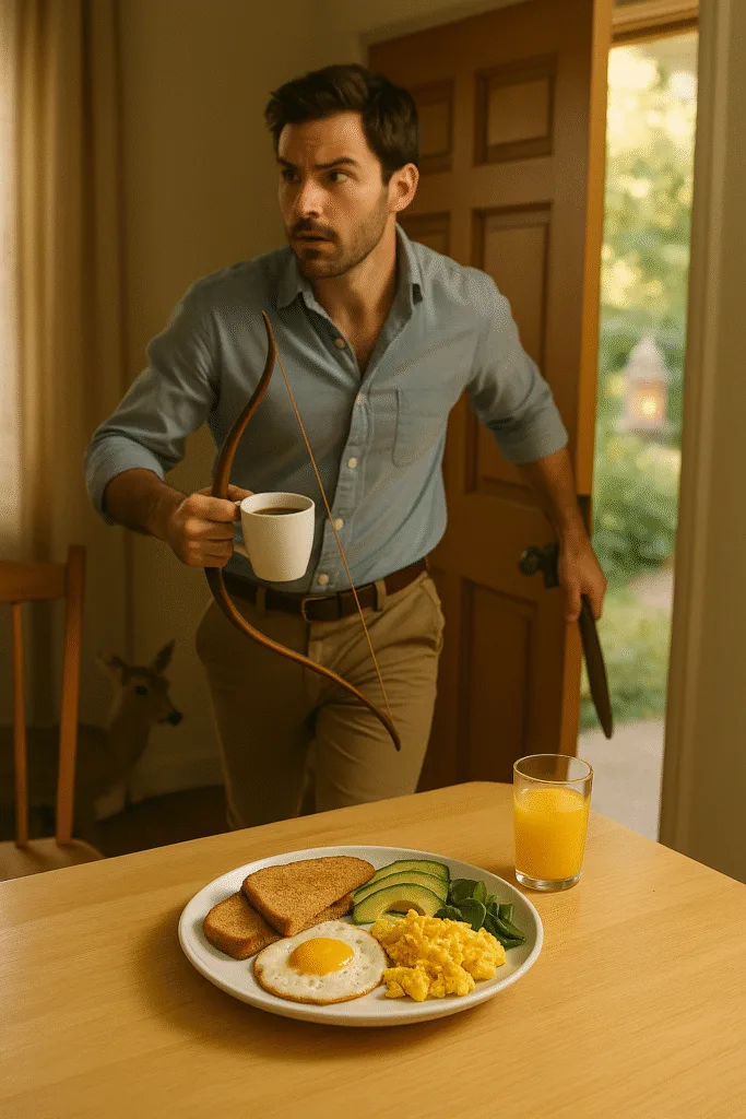 ignoring a healthy breakfast plate